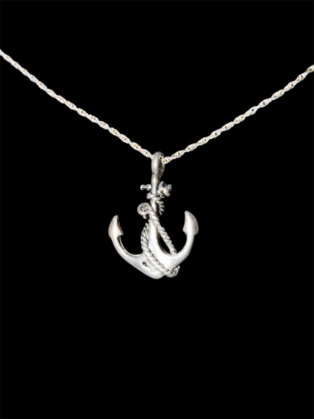 Sterling 925 Silver Anchor Pendant Necklace w/18” Chain